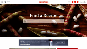 What Epicurious.com website looked like in 2023 (1 year ago)