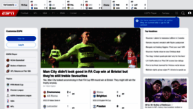 What Espn.co.uk website looked like in 2023 (1 year ago)