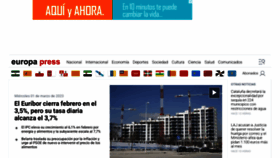 What Europapress.es website looked like in 2023 (1 year ago)