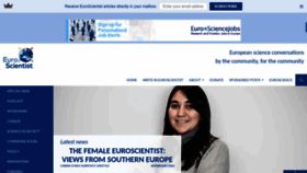 What Euroscientist.com website looked like in 2023 (1 year ago)