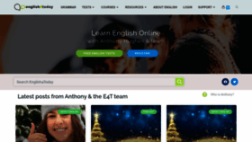 What English4today.com website looked like in 2023 (1 year ago)