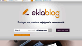 What Eklablog.fr website looked like in 2023 (1 year ago)