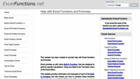 What Excelfunctions.net website looked like in 2023 (1 year ago)