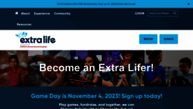 What Extra-life.org website looked like in 2023 (1 year ago)