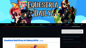 What Equestriadaily.com website looked like in 2023 (1 year ago)