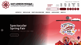 What Eastlondonmosque.org.uk website looked like in 2023 (1 year ago)
