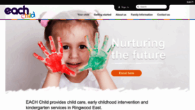 What Eachchild.com.au website looked like in 2023 (1 year ago)