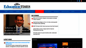 What Educationtimes.com website looked like in 2023 (1 year ago)