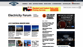 What Electricityforum.com website looked like in 2023 (1 year ago)