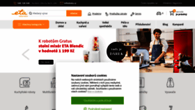 What Eta.cz website looked like in 2023 (1 year ago)