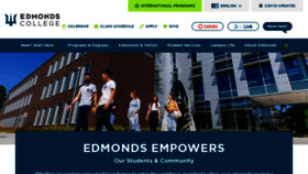 What Edmonds.edu website looked like in 2023 (1 year ago)
