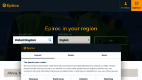 What Epiroc.com website looked like in 2023 (1 year ago)