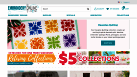 What Embroideryonline.com website looked like in 2023 (1 year ago)