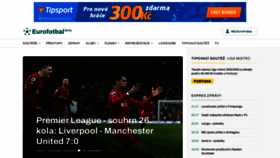 What Eurofotbal.cz website looked like in 2023 (1 year ago)