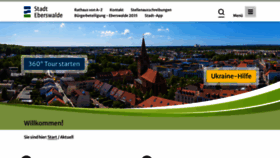 What Eberswalde.de website looked like in 2023 (1 year ago)