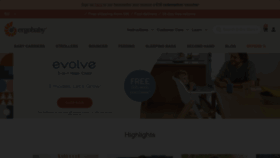 What Ergobaby.eu website looked like in 2023 (2 years ago)