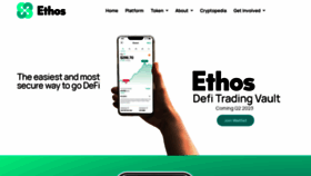 What Ethos.io website looked like in 2023 (1 year ago)