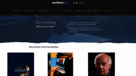 What Escritores.org website looked like in 2023 (1 year ago)