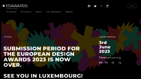 What Europeandesign.org website looked like in 2023 (1 year ago)