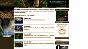 What Endangeredspeciesinternational.org website looked like in 2023 (1 year ago)