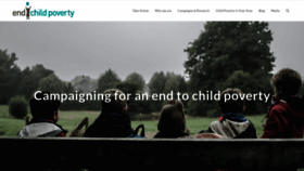 What Endchildpoverty.org.uk website looked like in 2023 (1 year ago)
