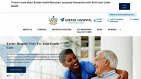 What Exeterhospital.com website looked like in 2023 (1 year ago)