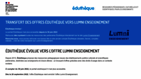What Edutheque.fr website looked like in 2023 (1 year ago)