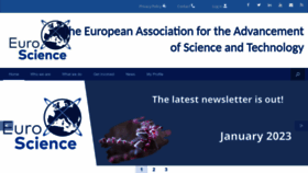 What Euroscience.org website looked like in 2023 (1 year ago)