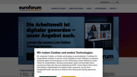 What Euroforum.de website looked like in 2023 (3 years ago)