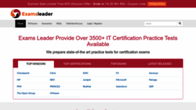 What Examsleader.com website looked like in 2023 (3 years ago)