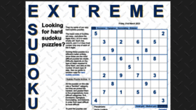 What Extremesudoku.info website looked like in 2023 (1 year ago)