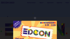 What Edcon.io website looked like in 2023 (1 year ago)