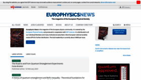 What Europhysicsnews.org website looked like in 2023 (1 year ago)