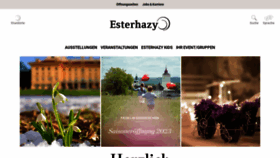 What Esterhazy.at website looked like in 2023 (This year)