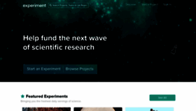 What Experiment.com website looked like in 2023 (This year)