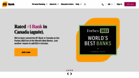 What Eqbank.ca website looked like in 2023 (This year)
