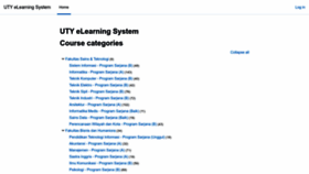 What Elearning.uty.ac.id website looked like in 2023 (This year)