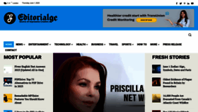 What Editorialge.com website looked like in 2023 (This year)