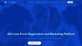 What Eventzilla.net website looked like in 2023 (This year)