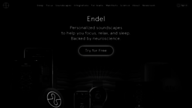 What Endel.io website looked like in 2023 (This year)