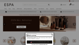 What Espaskincare.com website looked like in 2023 (This year)
