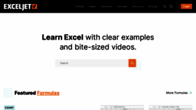 What Exceljet.net website looked like in 2023 (2 years ago)
