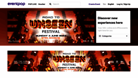 What Eventpop.me website looked like in 2023 (This year)