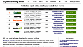 What Esportsbettingsites.co website looked like in 2023 (This year)