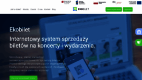 What Ekobilet.pl website looked like in 2023 (This year)
