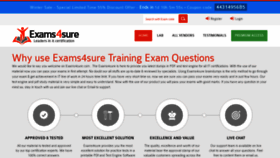What Exams4sure.com website looked like in 2023 (This year)