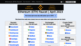 What Ethereum-faucet.org website looked like in 2023 (This year)