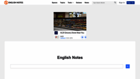 What Englishnotes.com website looked like in 2023 (This year)