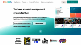 What Eventeny.com website looked like in 2023 (This year)