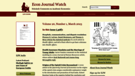 What Econjwatch.org website looked like in 2023 (This year)